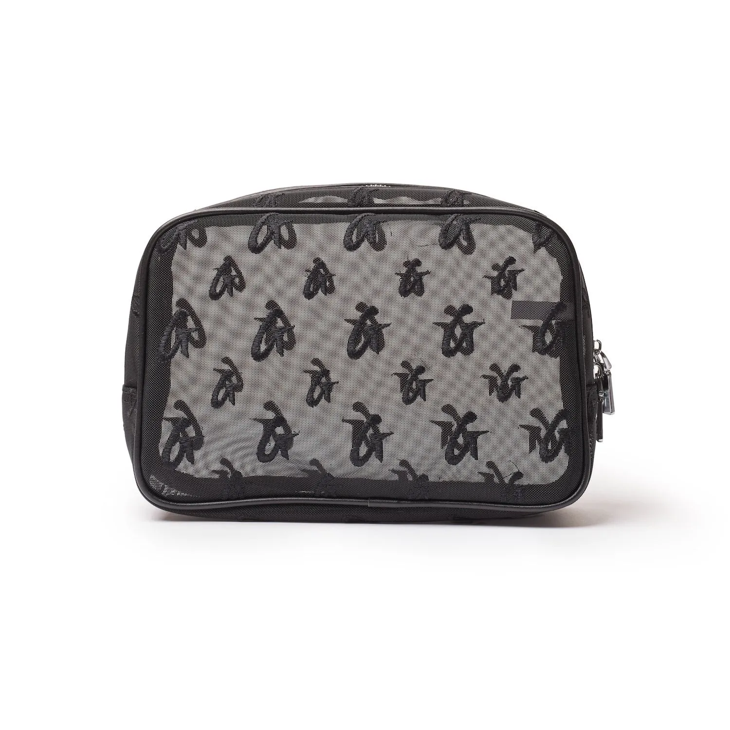 MESH MONOGRAM SMALL COSMETIC TOILETRY BAG