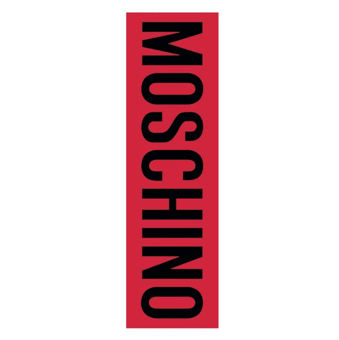 Moschino Scarf Dark Red Black Logo Design - Wool Shawl FINAL SALE