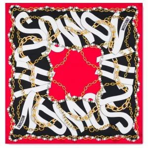 Moschino Scarf Jewelry Design - Large Square Silk Foulard