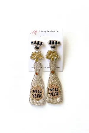 New Year Bubbly Beaded Earrings