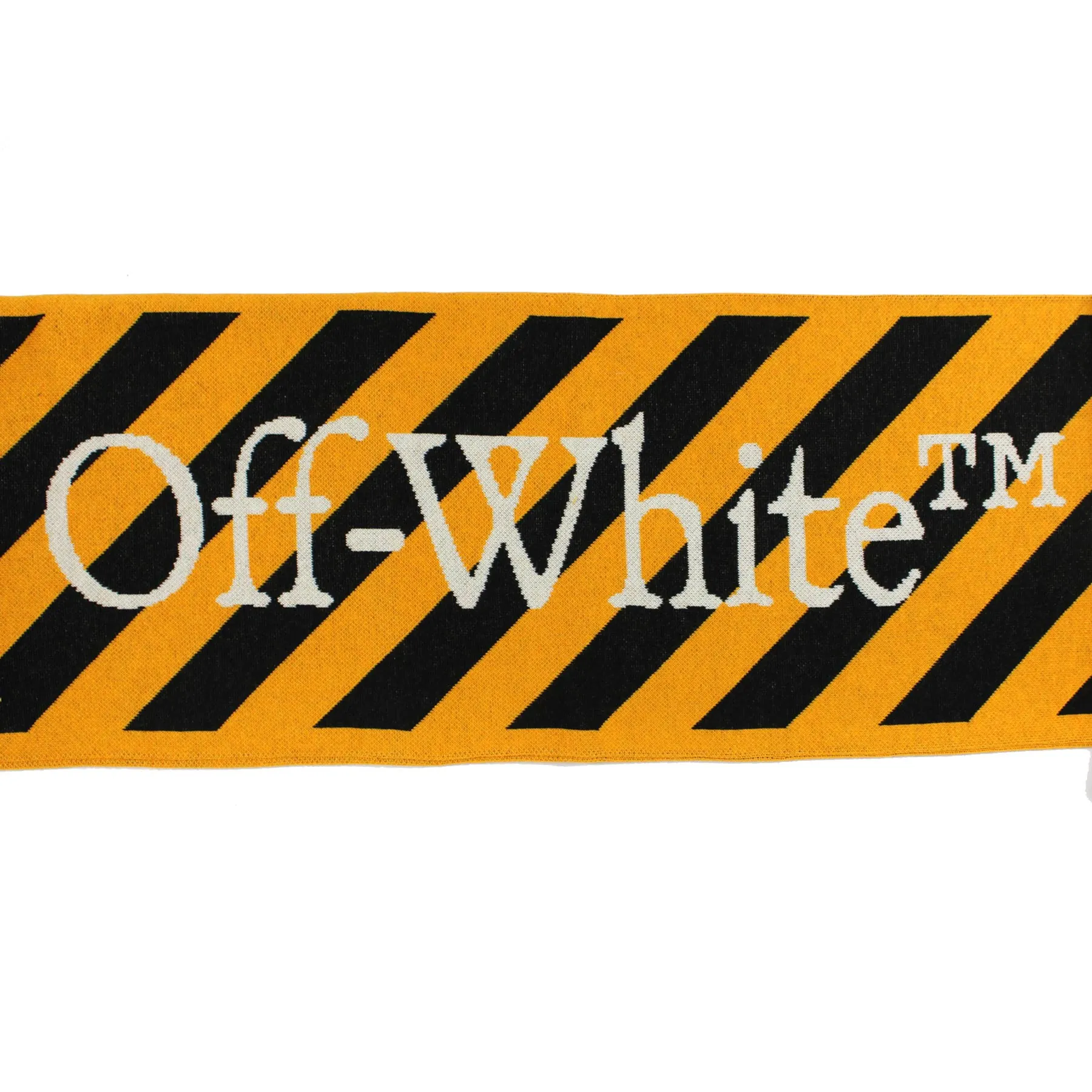 Off-White Scarf Orange Arrow Logo Design - Wool Blend Shawl SALE