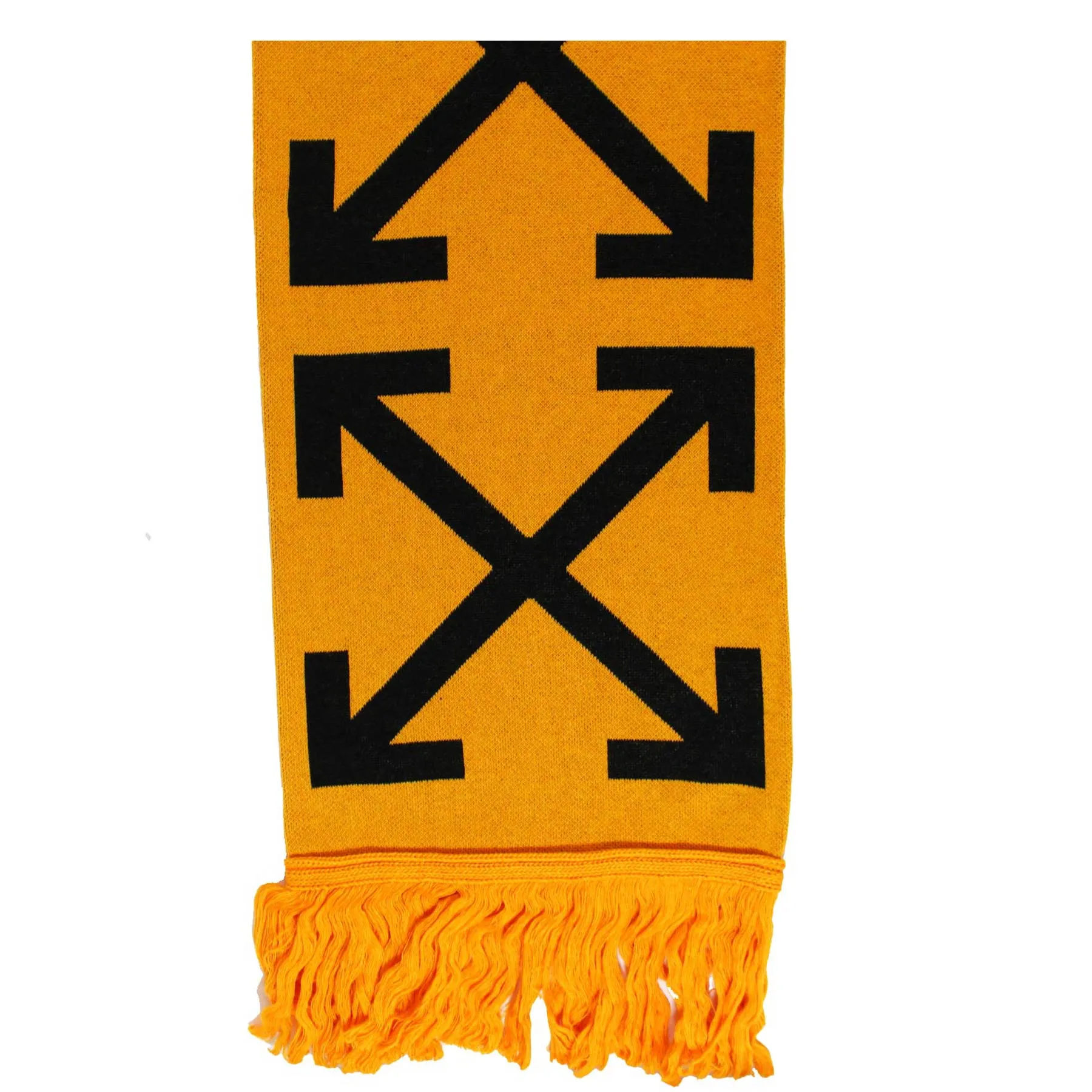 Off-White Scarf Orange Arrow Logo Design - Wool Blend Shawl SALE