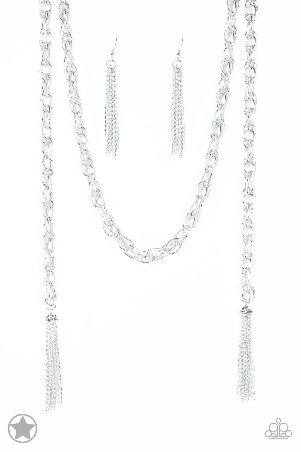 Paparazzi Accessories - SCARFed For Attention - Silver Necklace