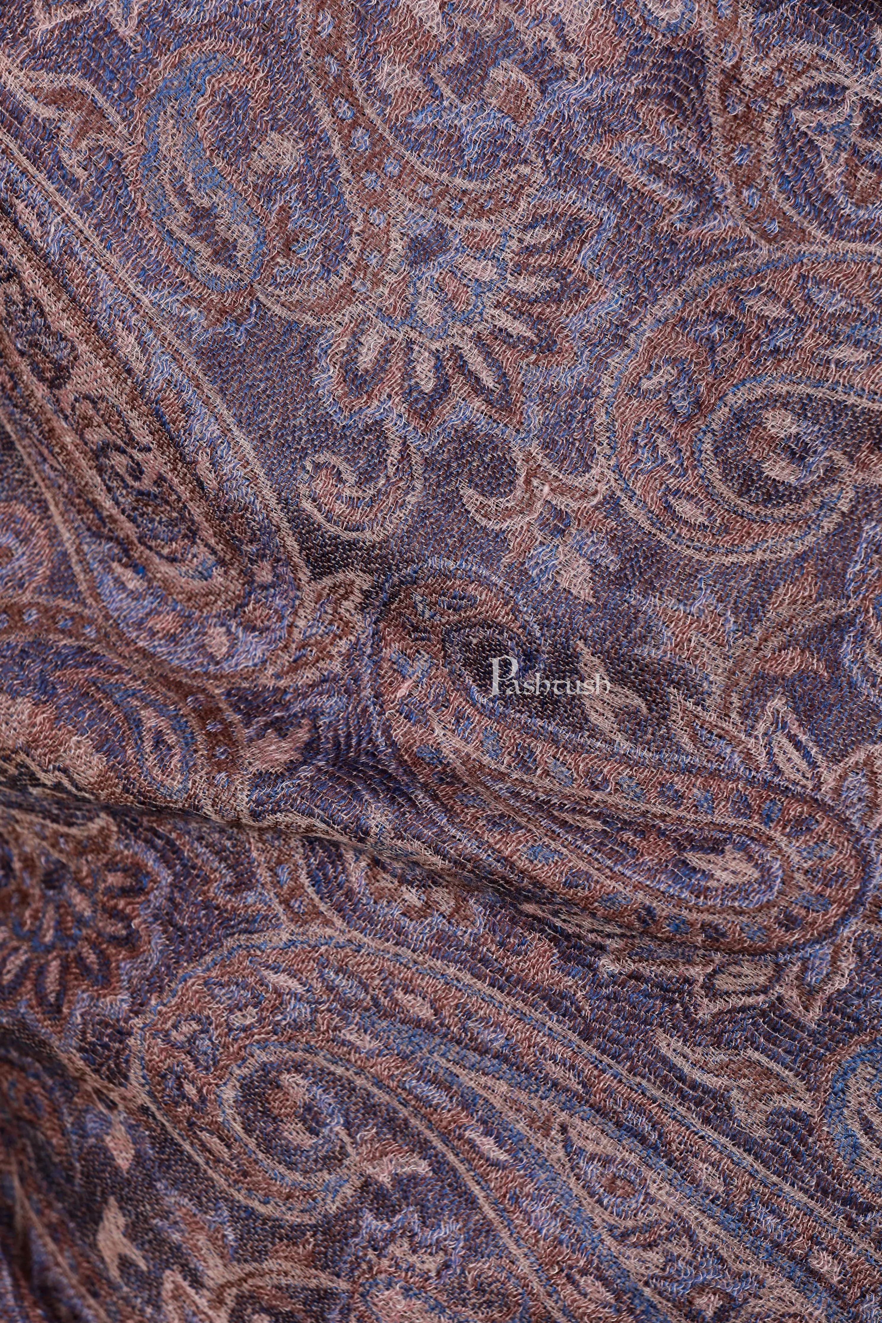 Pashtush Heritage Collection, Woven Wool Cashmere, Chanting Paisleys Scarf, Extra Soft