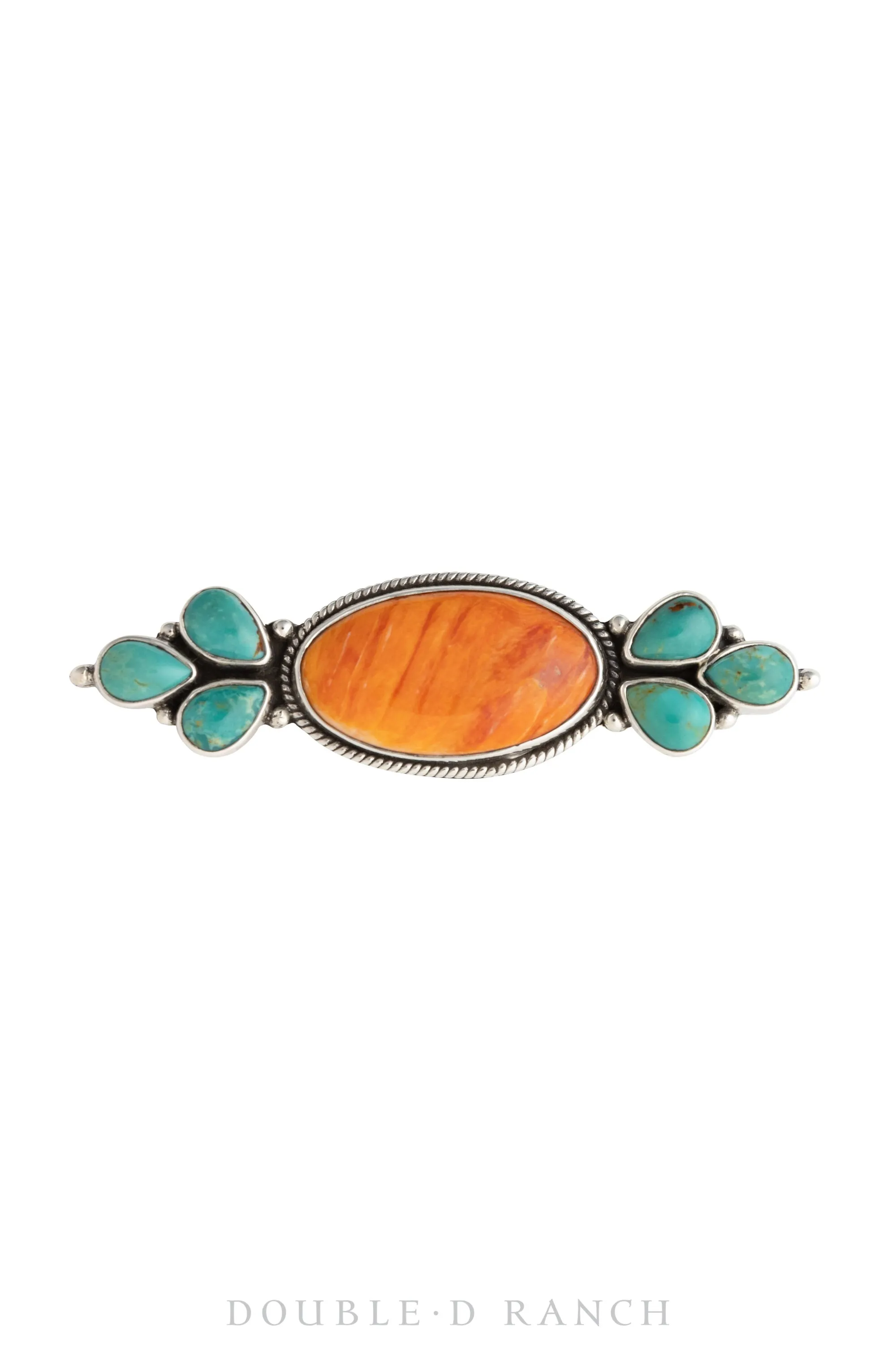 Pin, Bar, Turquoise & Orange Spiny Oyster, Contemporary, 872