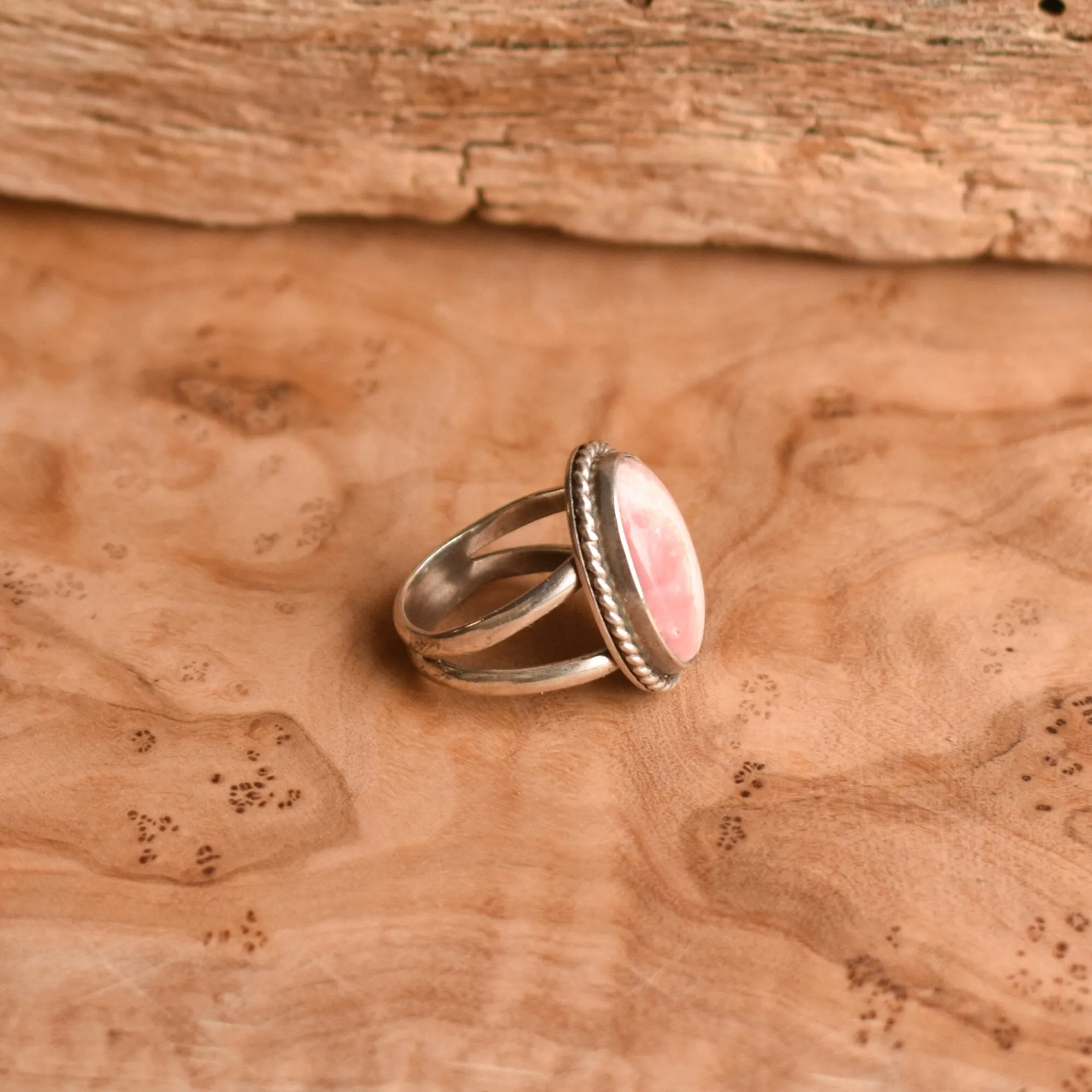 Ready to Ship - Boho Ring Rhodochrosite - .925 Sterling Silver Ring - Silversmith Ring - Rhodochrosite Ring