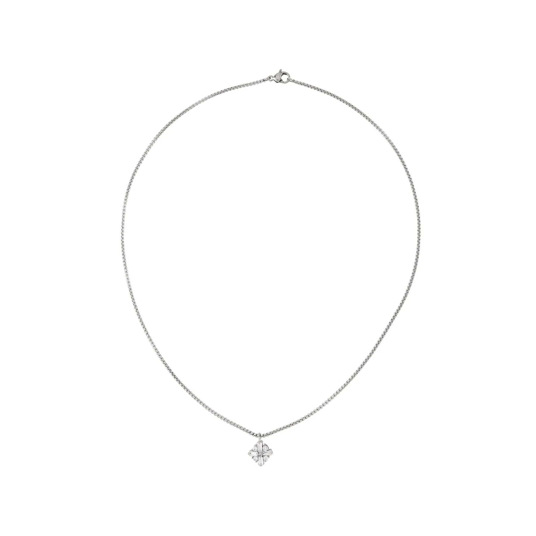 Rhombus Zirconia Necklace