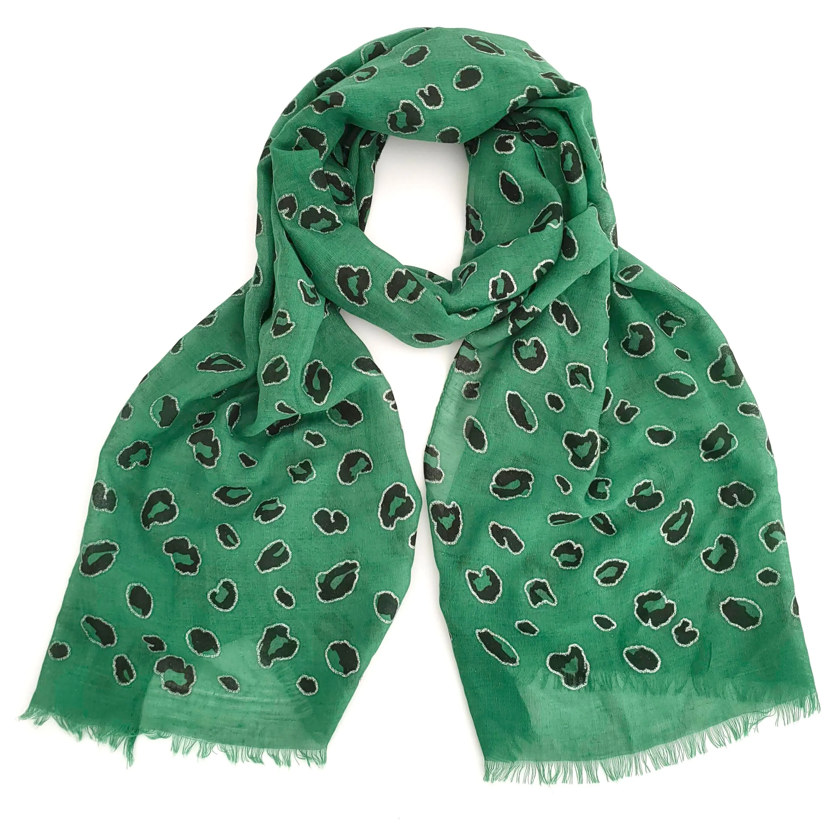 Shimmering Animal Print Scarf