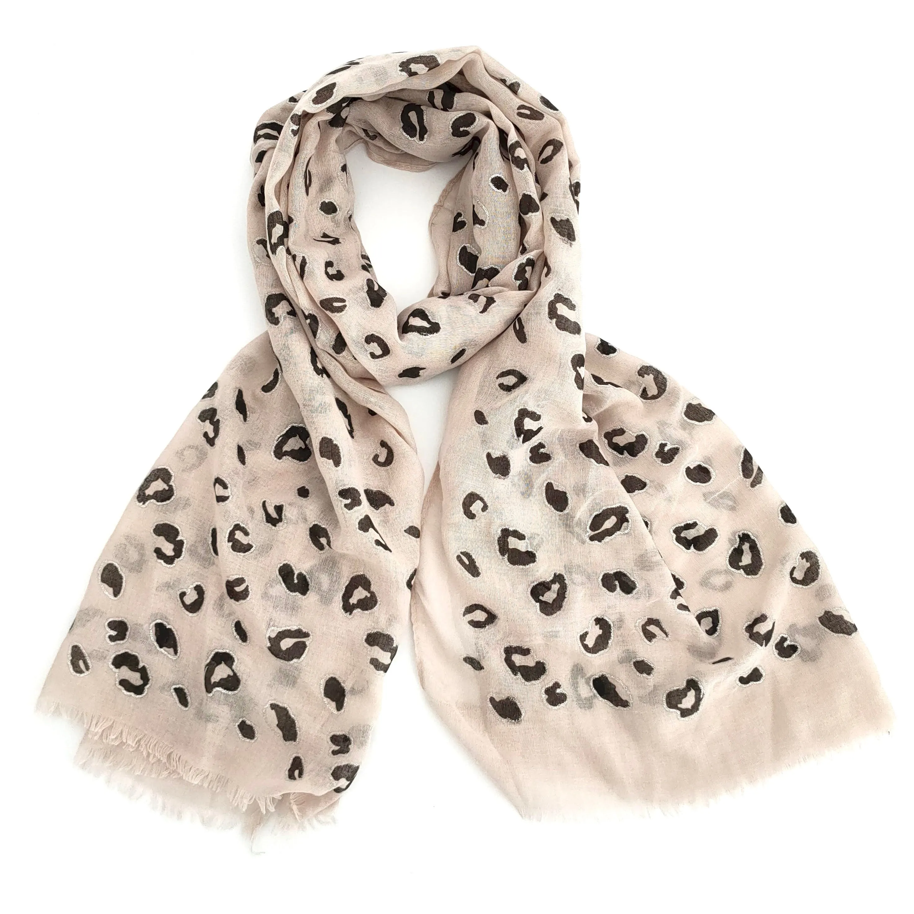 Shimmering Animal Print Scarf