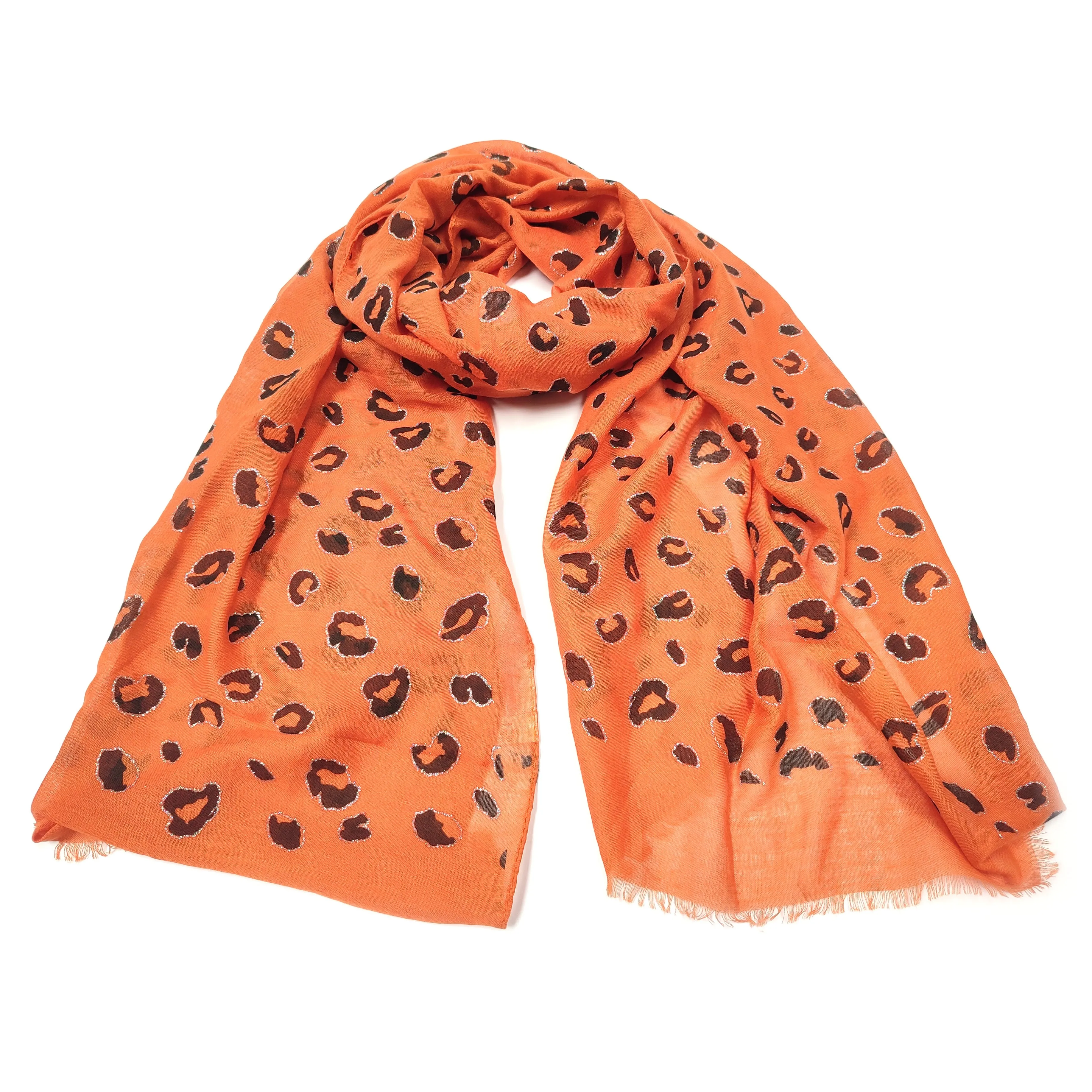 Shimmering Animal Print Scarf