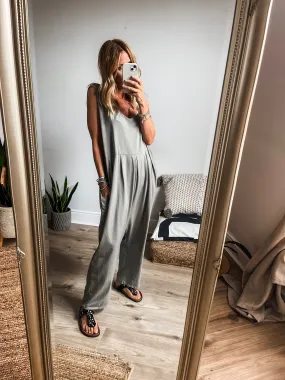 Sleeveless Jersey Jumpsuit