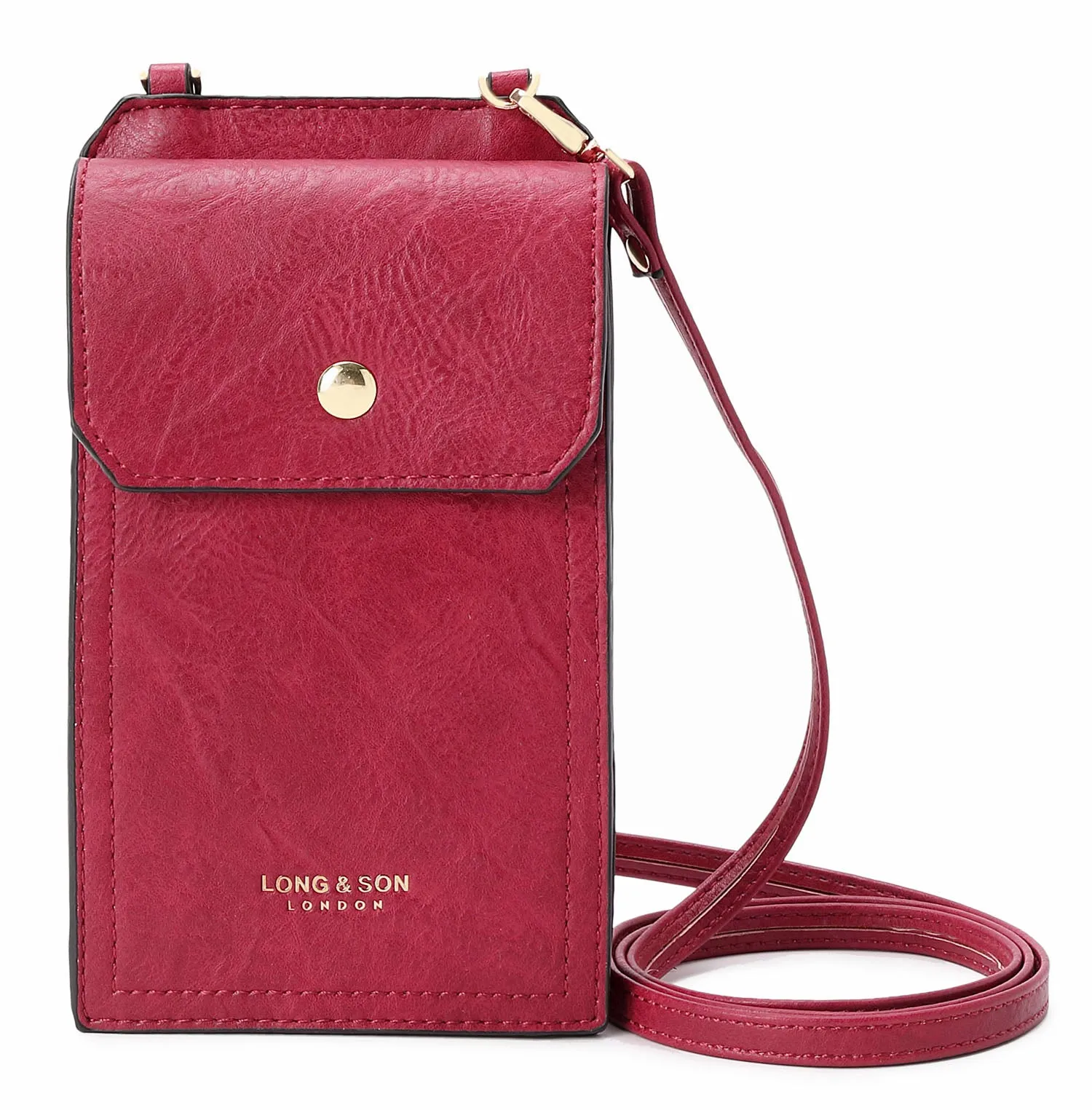 SMALL RED MOBILE PHONE HOLDER CROSS BODY BAG