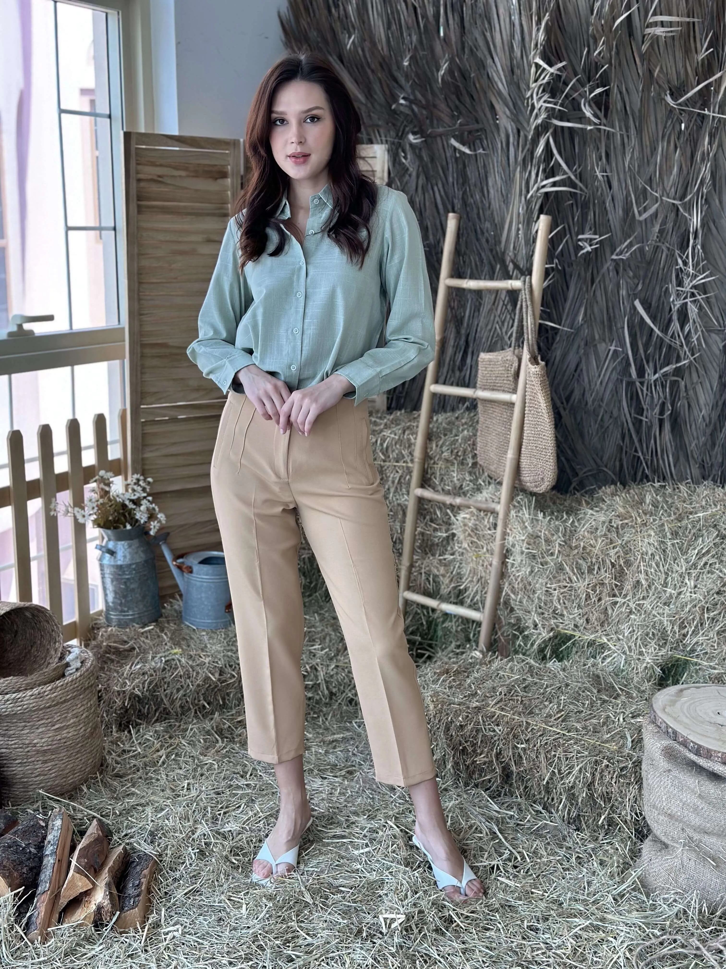 Trending Solid Pants - Khaki