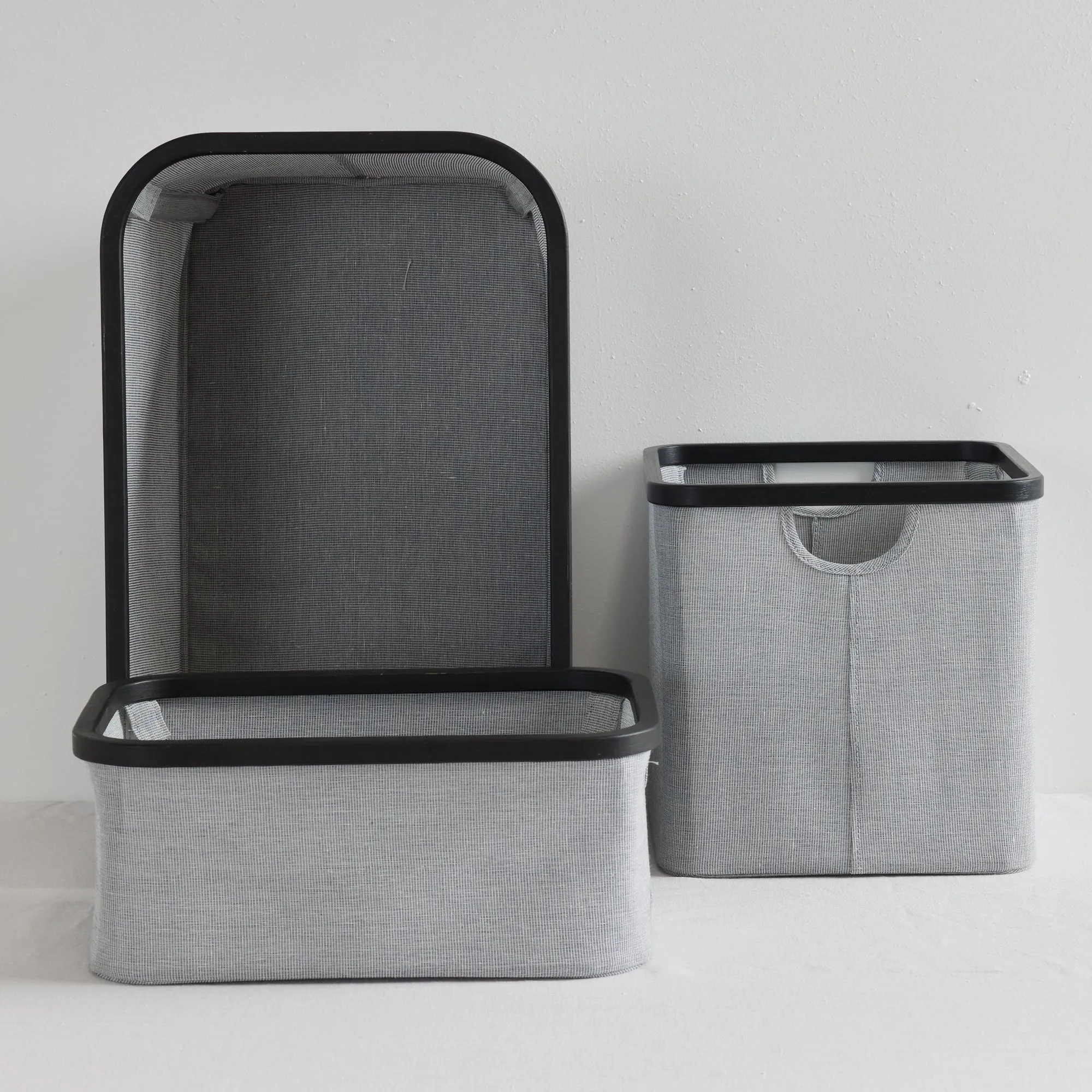 Tyg Square Basket - Grey/Black - Small