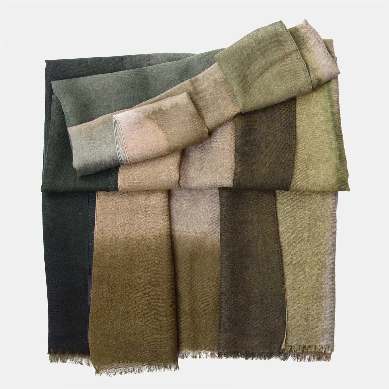 Vicenza - Wool & Silk Scarf - Olive Green