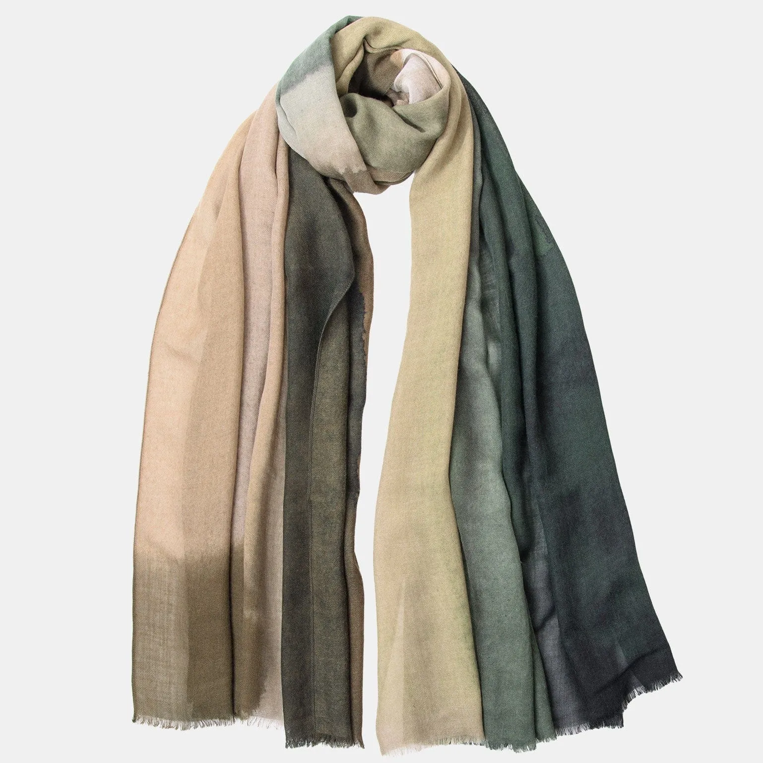 Vicenza - Wool & Silk Scarf - Olive Green