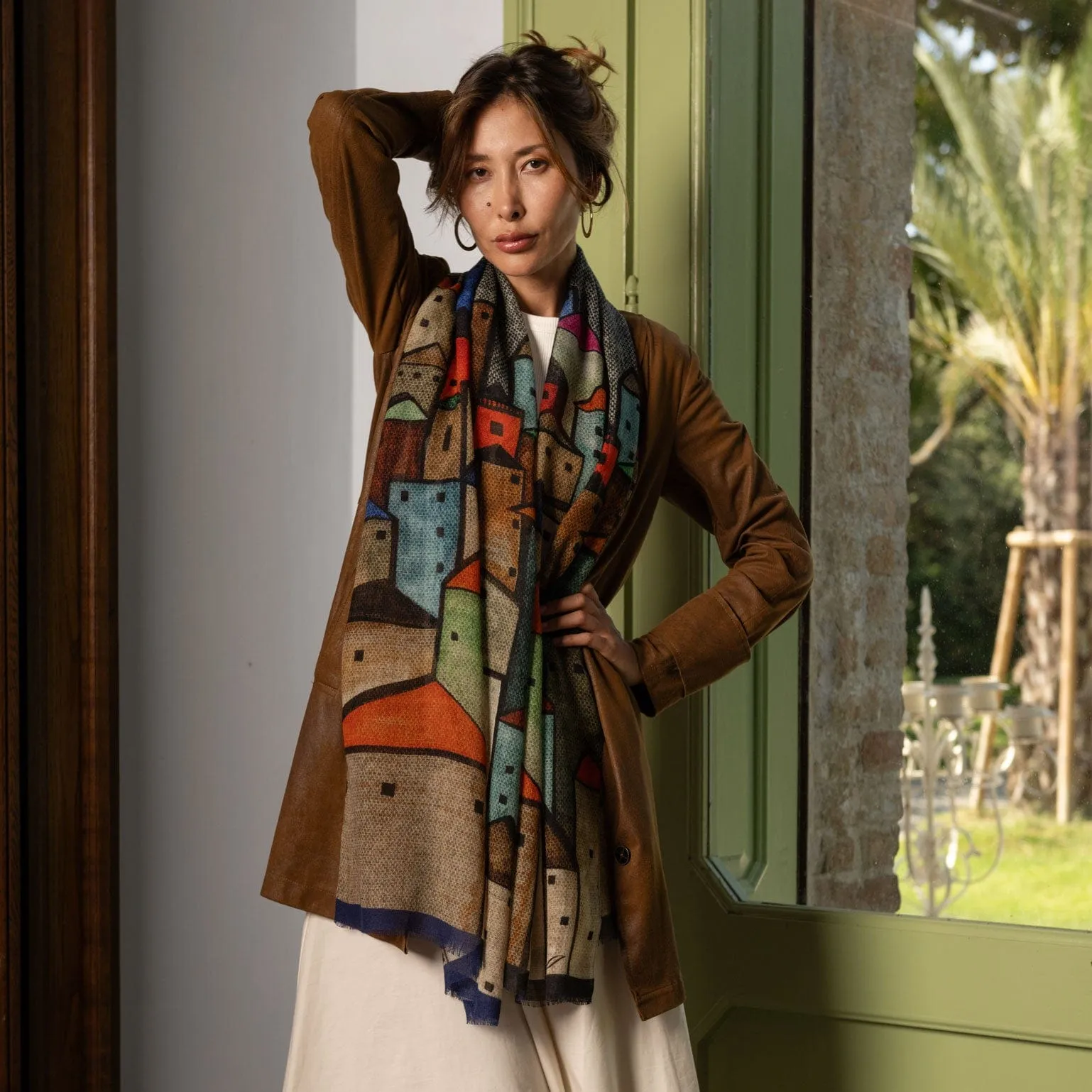 Villaggio - Wool Scarf - Tan