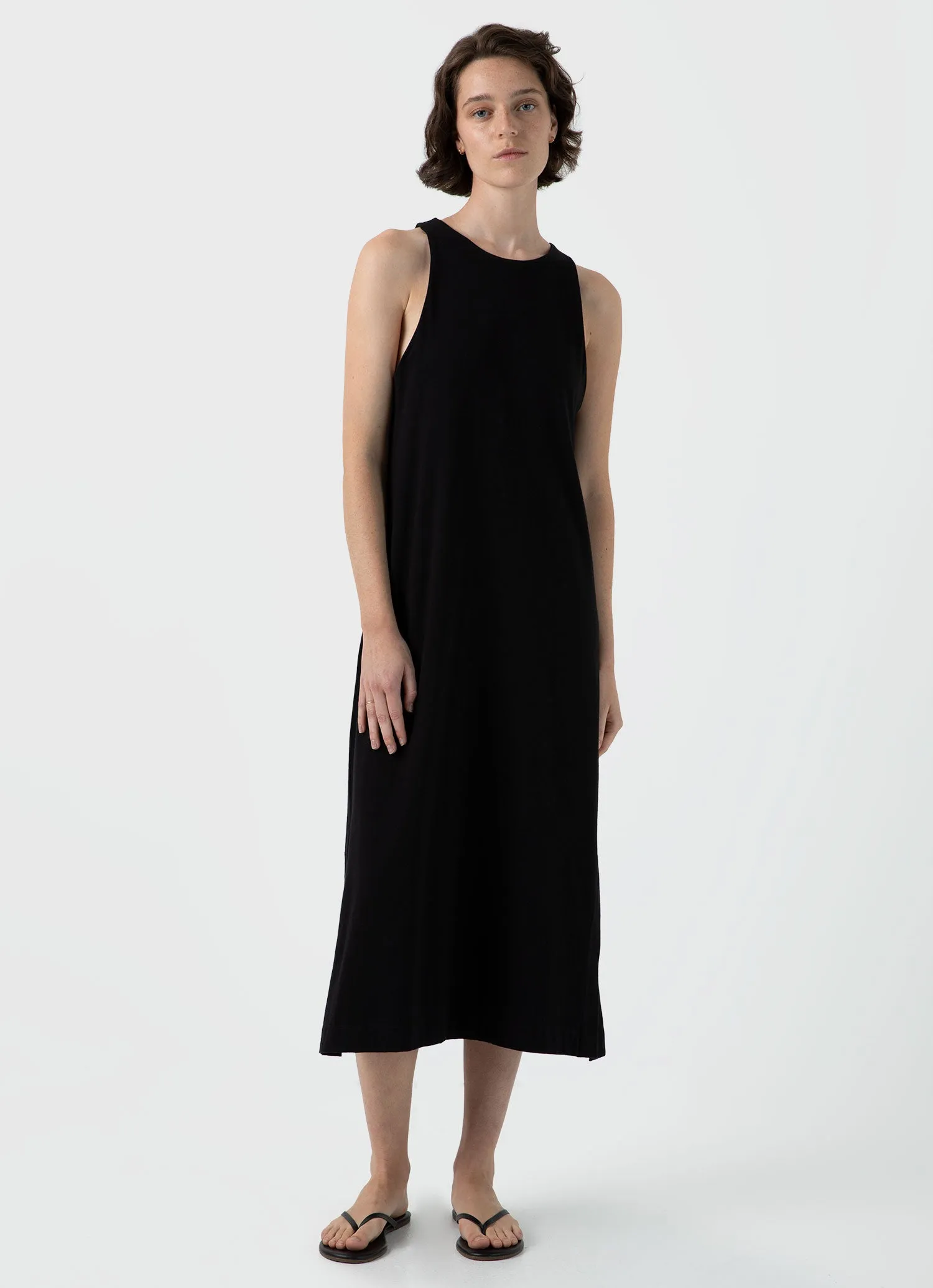 Women's Jersey Midi Dress in Black